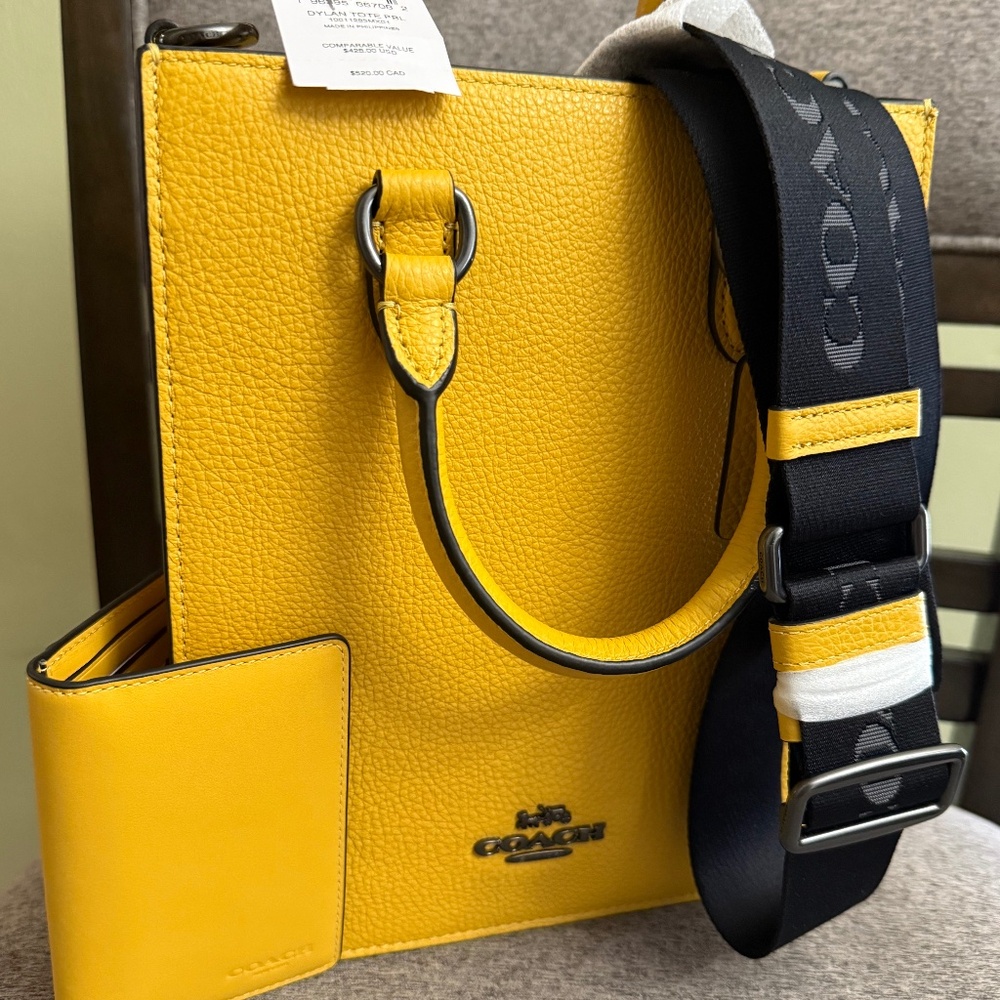 Coach Leather Dylan Tote Bag Purse Crossbody Unisex  (Style Number CT910)